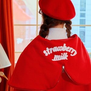 Chuu - “Strawberry Milk” Letter Convertible Hoodie